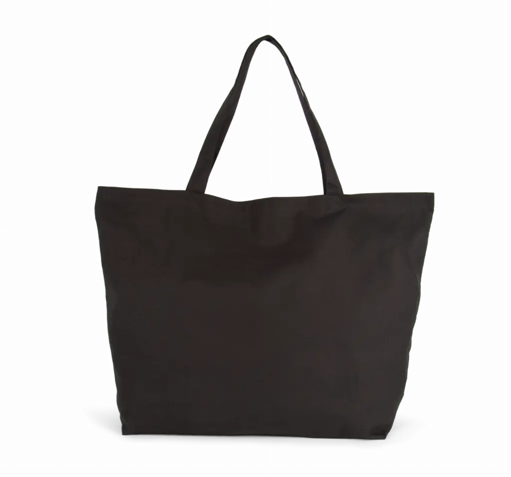 PS_KI0292_BLACK - Katoenendraagtassen Extra grote shopper van katoen, black — productfoto 5