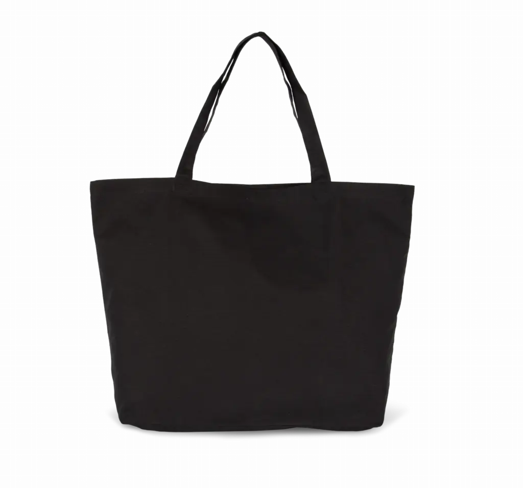 Extra grote shopper van katoen, black — productfoto 4