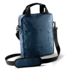 Verticale messenger tas, navy — productfoto 3