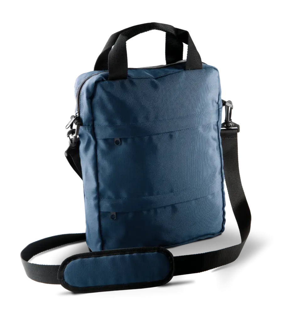 PS_KI0303_NAVY - Hidalgo-werbeartikel Verticale messenger tas, navy — productfoto 3