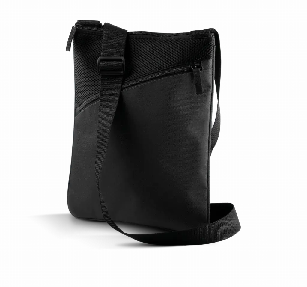 PS_KI0304_BLACK - Hidalgo-werbeartikel Schoudertas, black — productfoto 2