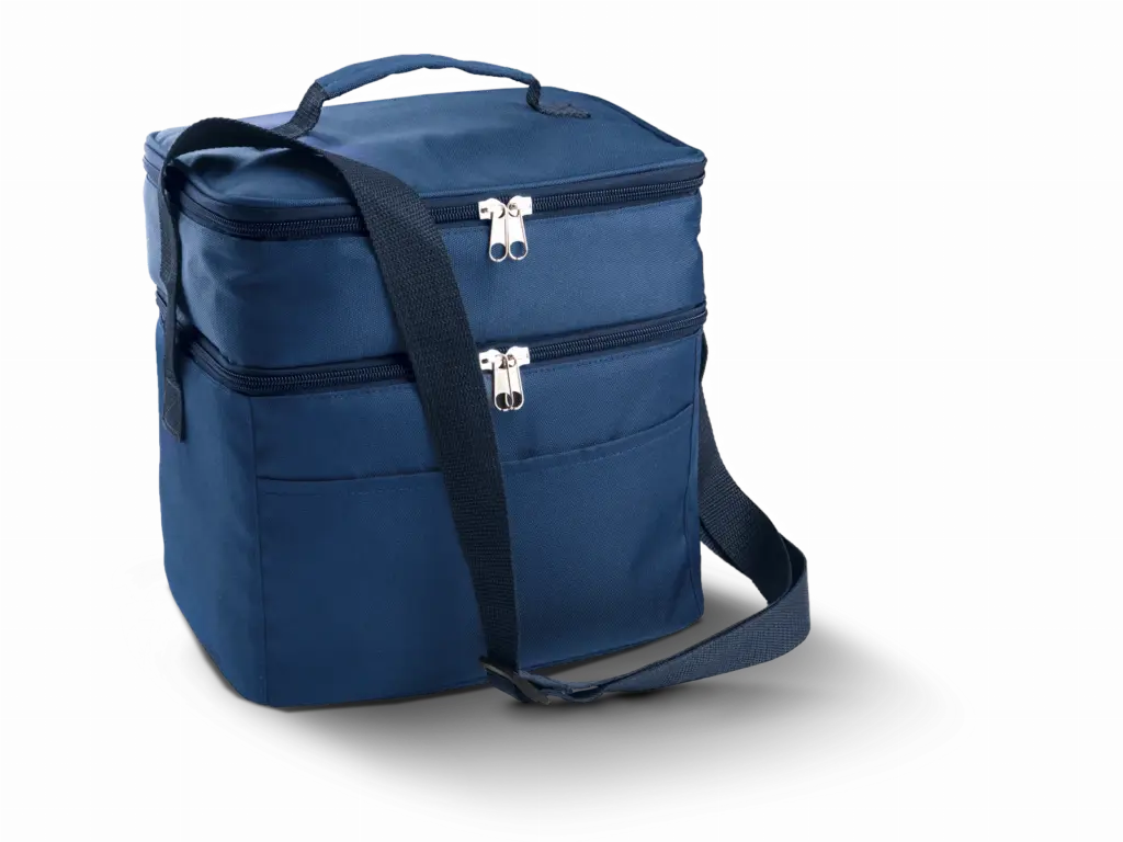 Koeltas met dubbel compartiment, navy — productfoto 3