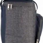 Koeltas met ritszak, dark grey heather / navy — productfoto 5