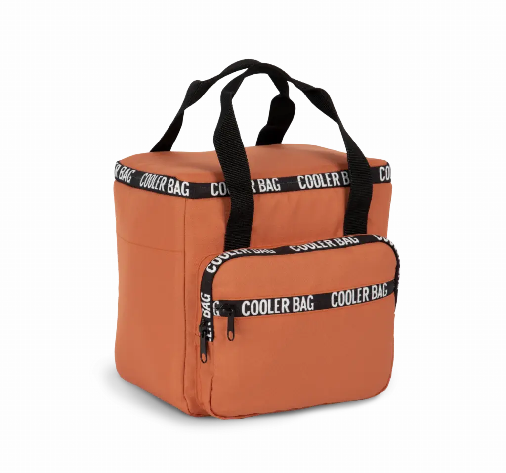 PS_KI0372-S_TUSCANYORANGE - Hidalgo Gerecycleerde koeltas met zak op de voorkant, tuscany orange — productfoto 2