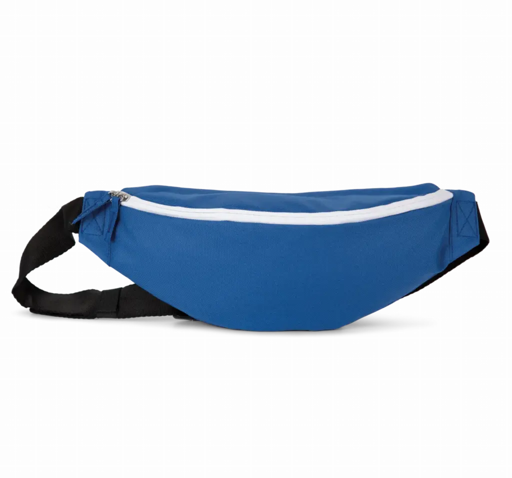 PS_KI0374_DAZZLINGBLUE-WHITE - Hidalgo-werbeartikel Gerecycleerd klassiek heuptasje, dazzling blue / white — productfoto 6