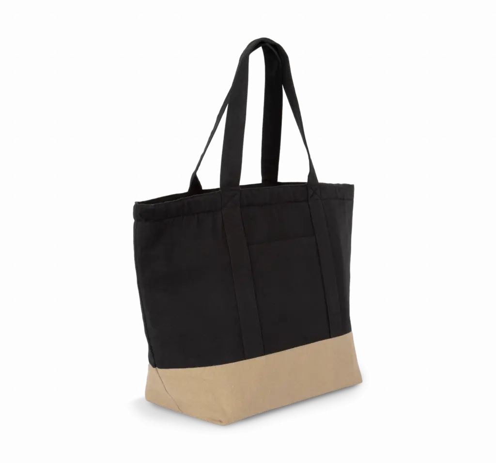 PS_KI0378-S_BLACKNIGHT-HEMP - Hidalgo Gerecyclede koelshopper, black night / hemp — productfoto 2