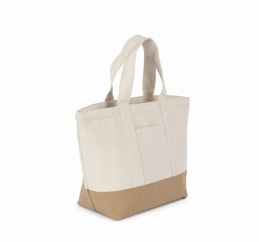 PS_KI0378-S_ECUME-HEMP - Hidalgo Gerecyclede koelshopper, ecume / hemp — productfoto 3