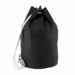 Katoenen tas met koord in marinestijl, black — productfoto 2