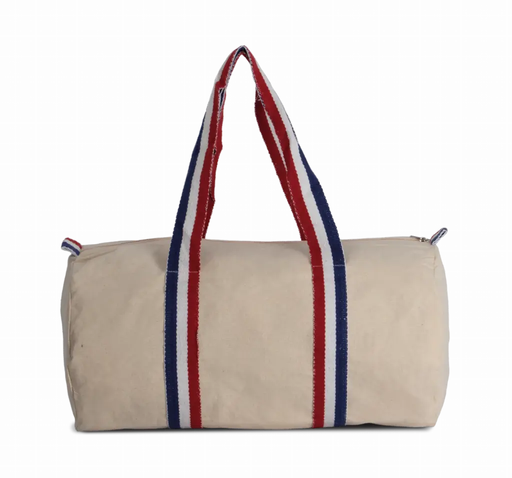 Reistas van katoencanvas, natural / striped reflex blue / white / french red — productfoto 16