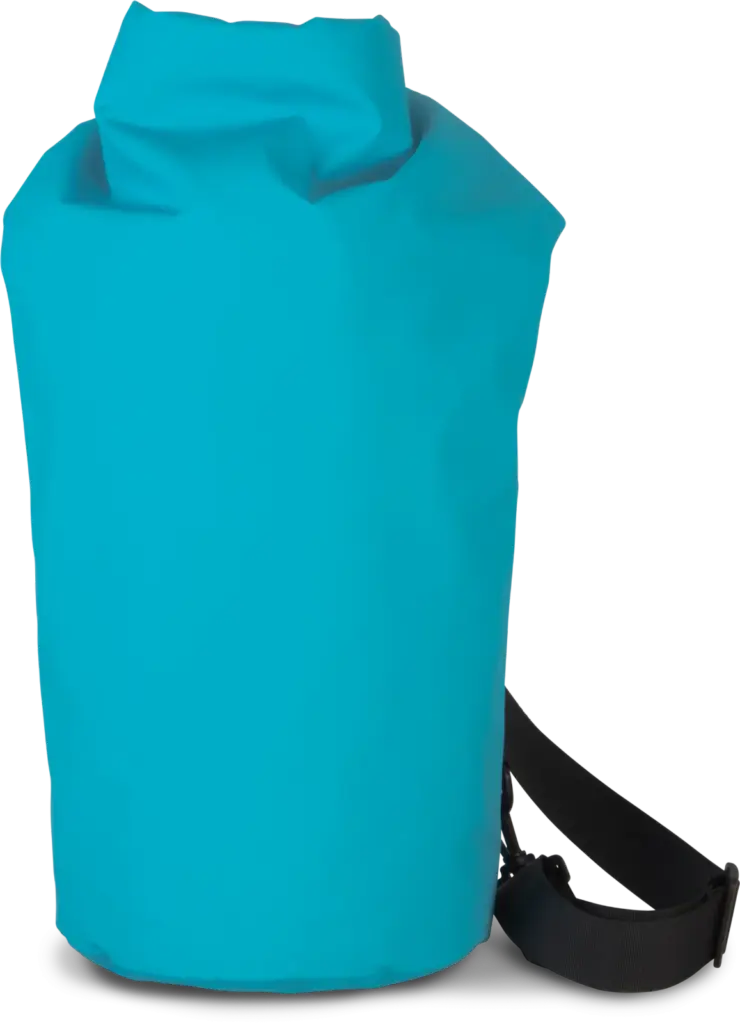 Waterdichte tas met roll-top 15 L, aqua blue — productfoto 6