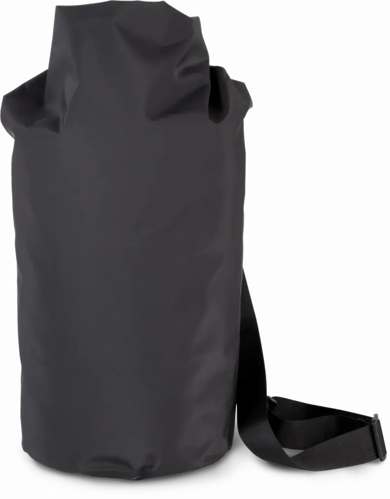 Waterdichte tas met roll-top 20 L, black — productfoto 3