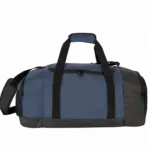 Gerecycleerde sporttas met dubbel zijvak, deep blue / black — productfoto 6
