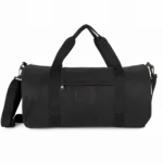 Gerecycleerde buisvormige tas met zak op de voorkant, black — productfoto 5