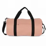 Gerecycleerde buisvormige tas met zak op de voorkant, flamingo pink — productfoto 6