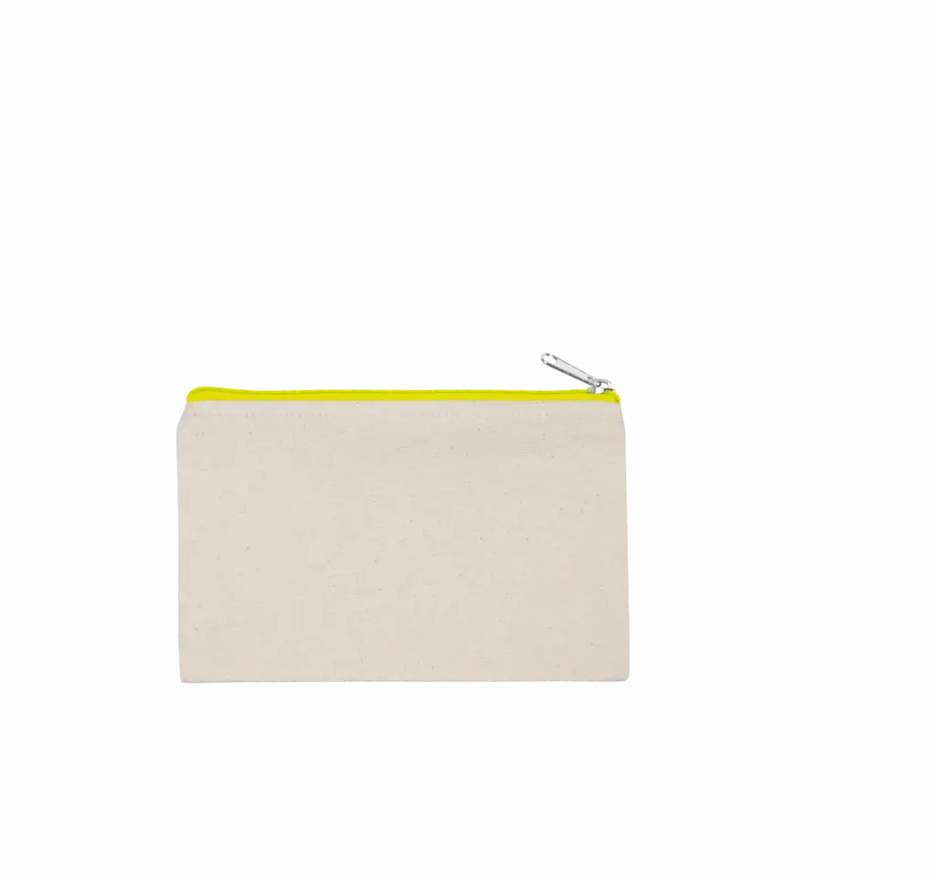 PS_KI0720_NATURAL-FLUORESCENTYELLOW - Hidalgo Etui van canvaskatoen - klein model, natural / fluorescent yellow — productfoto 5