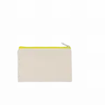 Etui van canvaskatoen - klein model, natural / fluorescent yellow — productfoto 5