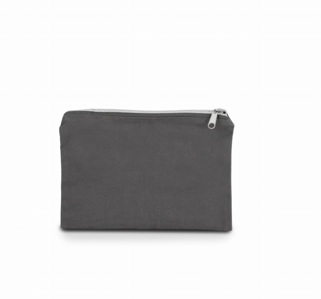 PS_KI0721_GREY-SILVER - Hidalgo-werbeartikel Etui van canvaskatoen - middelgroot model, grey / silver — productfoto 4