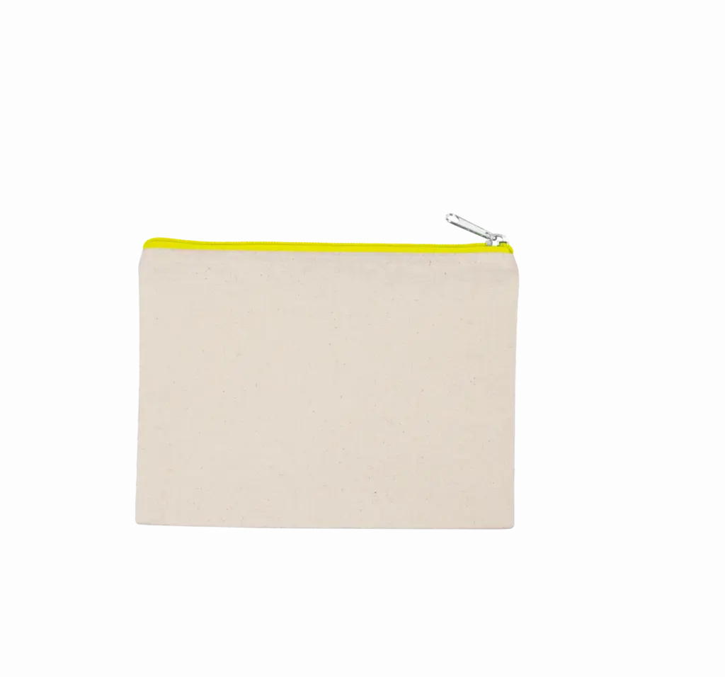 PS_KI0721_NATURAL-FLUORESCENTYELLOW - Hidalgo-werbeartikel Etui van canvaskatoen - middelgroot model, natural / fluorescent yellow — productfoto 7
