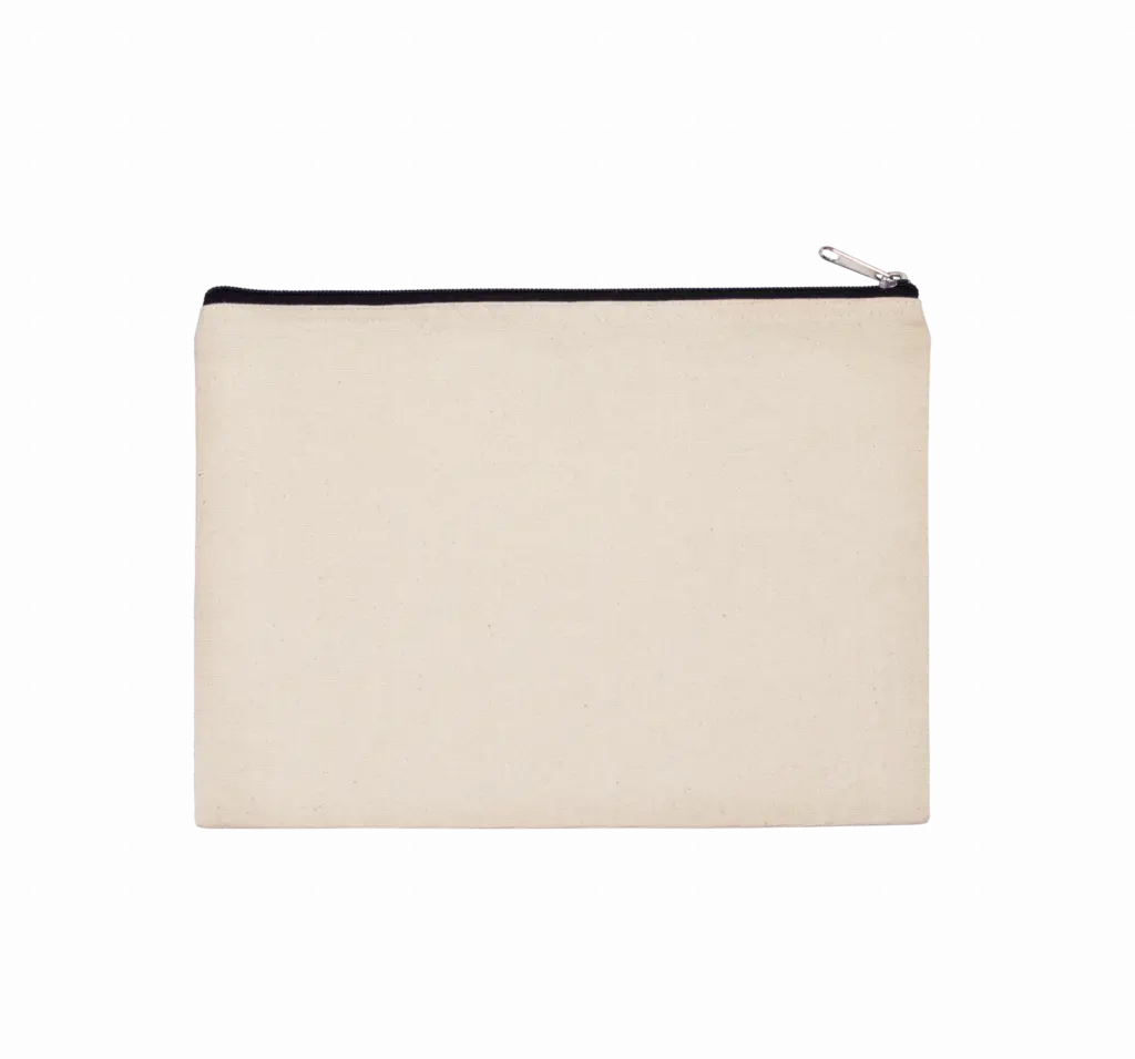 Etui van canvaskatoen - groot model, natural / black — productfoto 4