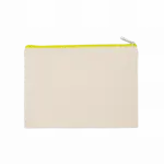 Etui van canvaskatoen - groot model, natural / fluorescent yellow — productfoto 5