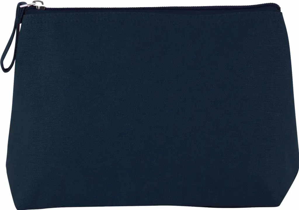 Toilettas van canvaskatoen, midnight blue — productfoto 7