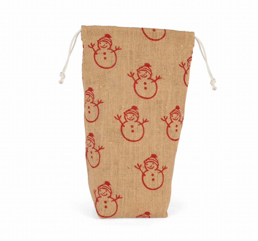 Flaschenhalter KI0726 bedrucken Jute Weihnachten One-size — Produktfoto 3