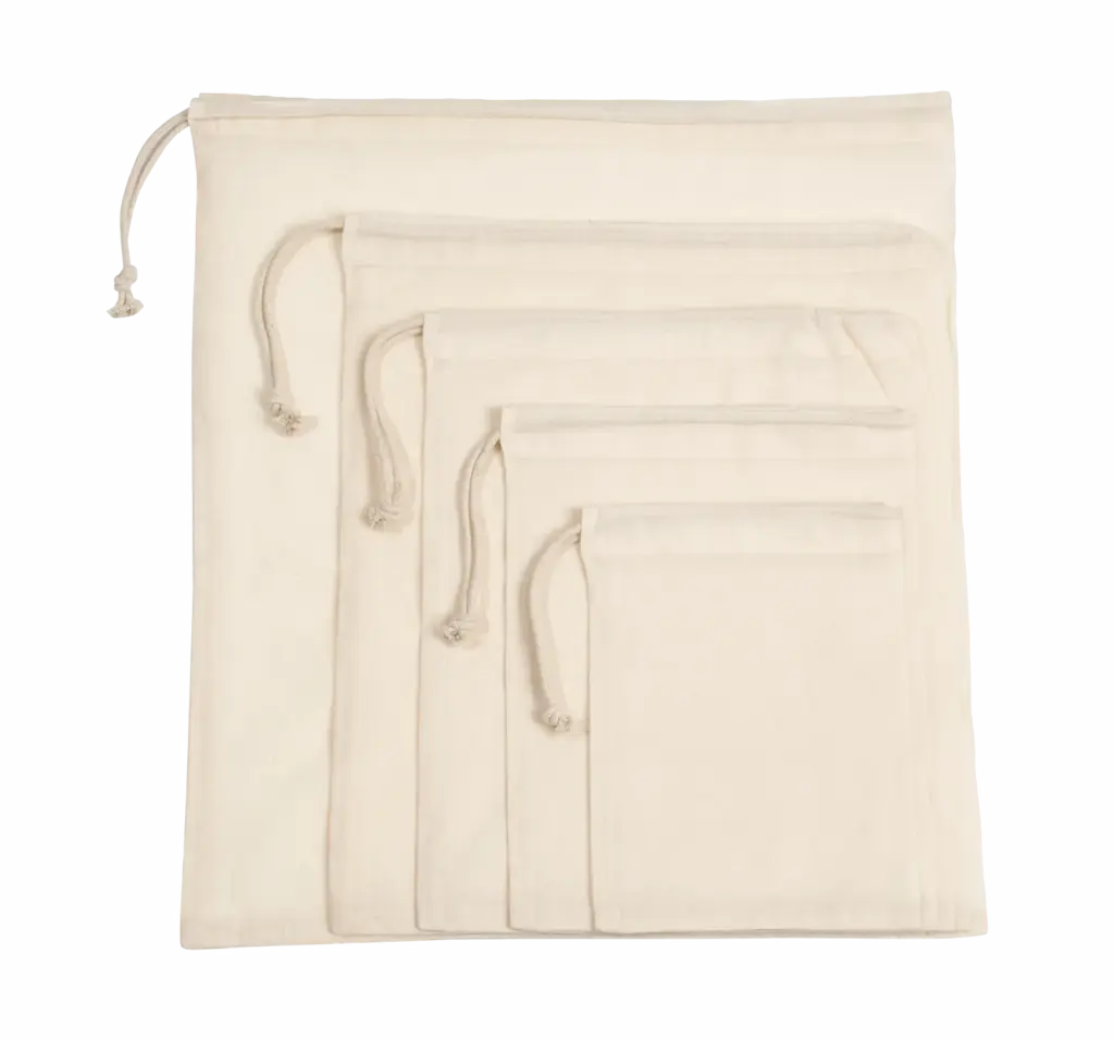 Tas met tunnelkoord van biologisch katoen, natural — productfoto 2
