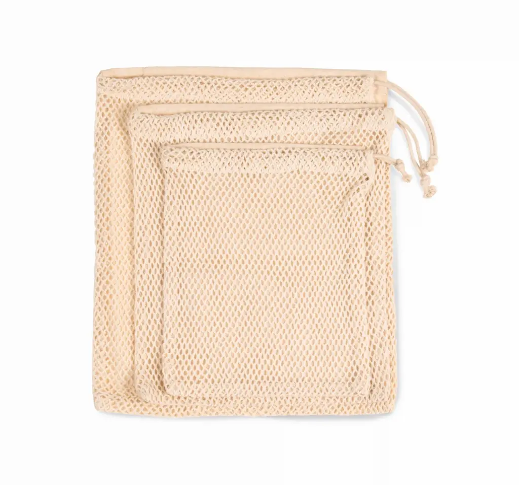 Tas van mesh met een koordje