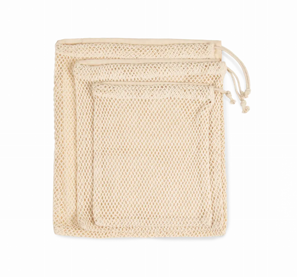 Tas van mesh met een koordje, natural — productfoto 4