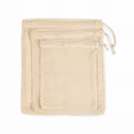 Tas van mesh met een koordje, natural — productfoto 4
