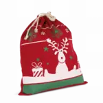 Tas met koord en kerstmotieven, cherry red — productfoto 2