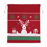 PS_KI0735_CHERRYRED - Katoenendraagtassen Tas met koord en kerstmotieven, cherry red — productfoto 5
