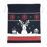 Tas met koord en kerstmotieven, night navy — productfoto 4