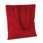 Shopper van polykatoen, cherry red — productfoto 3