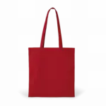 Shopper van polykatoen, cherry red — productfoto 9