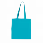Shopper van polykatoen, turquoise — productfoto 8