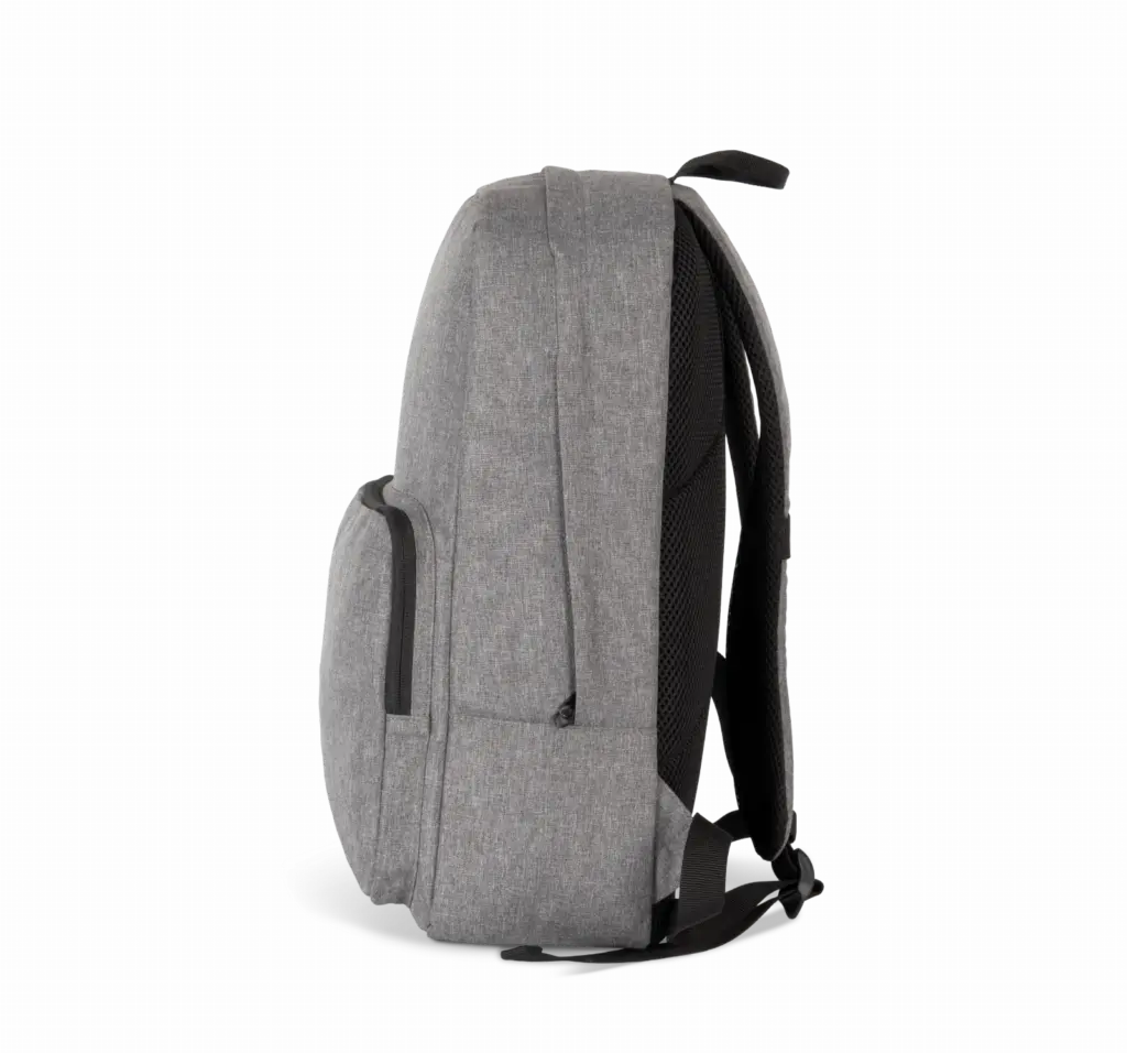 Gerecycleerde en gewatteerde rugzak voor het werk, graphite grey heather — productfoto 5