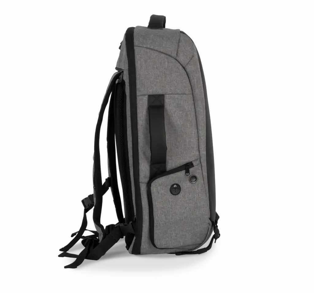 Antidiefstalrugzak van polyester., graphite grey heather / black — productfoto 5
