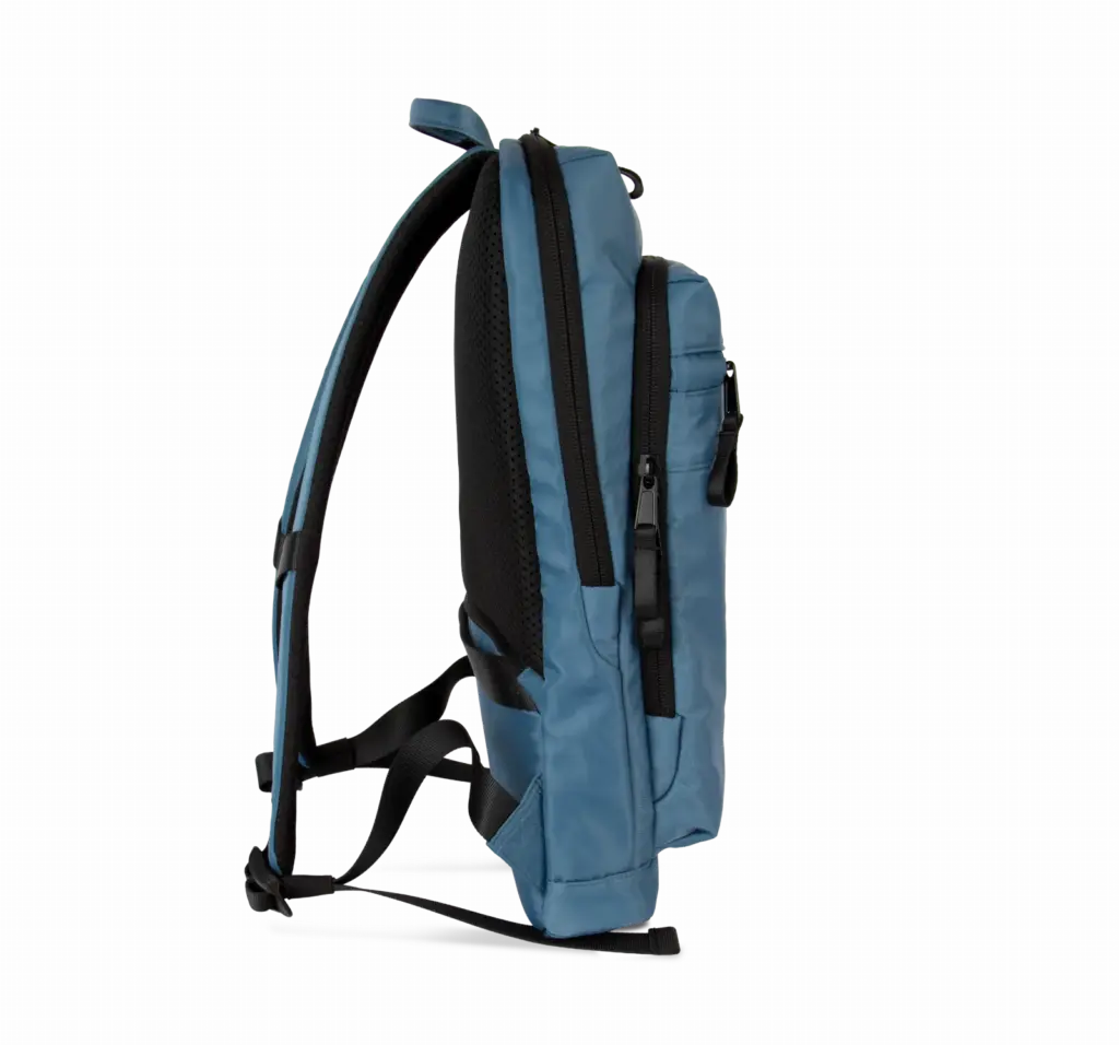Premium businessrugzak, mist blue — productfoto 9