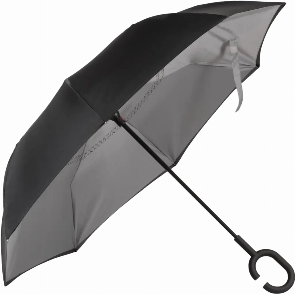 Omgekeerde, handenvrije paraplu, black / slate grey — productfoto 5