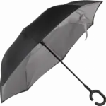 Omgekeerde, handenvrije paraplu, black / slate grey — productfoto 5