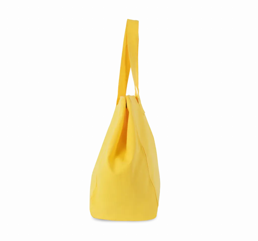 Shopper van verwassen katoen, washed lemon zest — productfoto 10