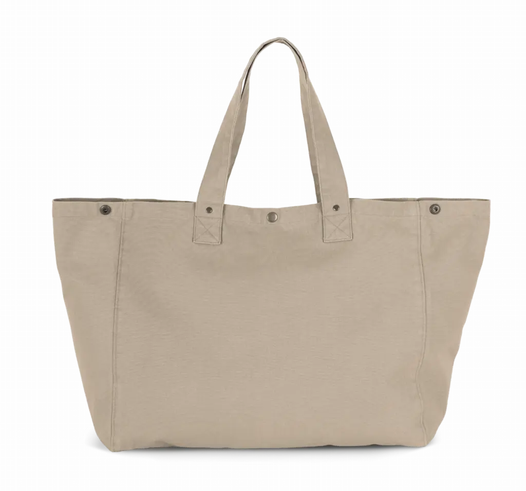 Shopper van verwassen katoen, washed natural — productfoto 11