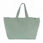 Shopper van verwassen katoen, washed water green — productfoto 17