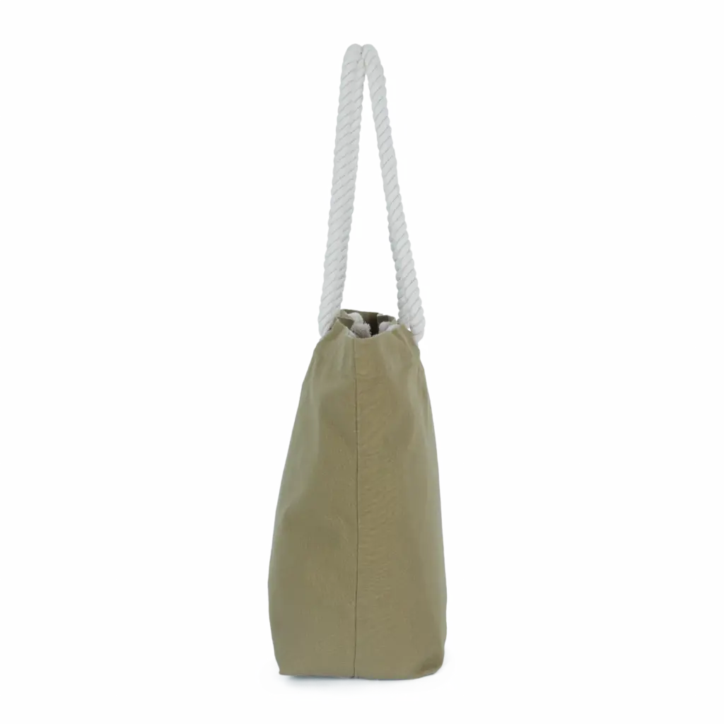 Totebag in marinestijl, washed lichen green — productfoto 6