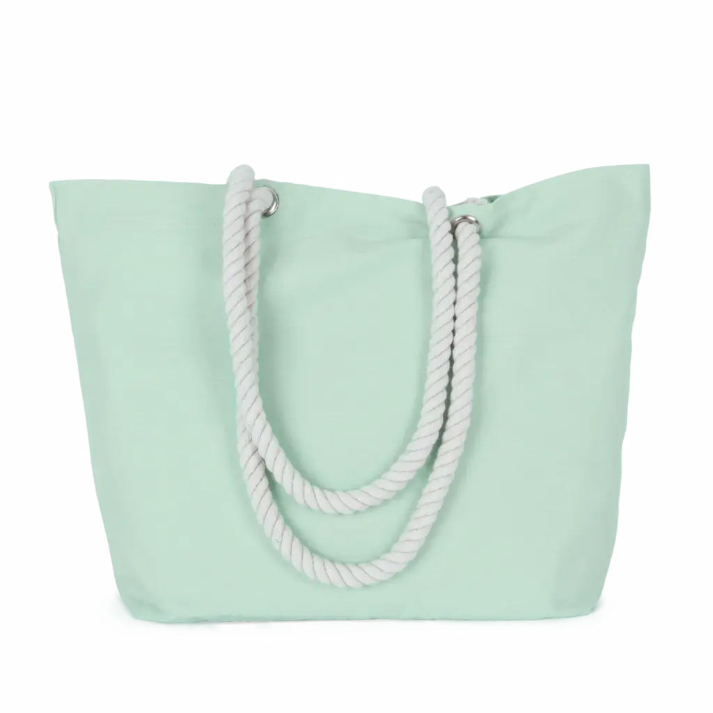 Totebag in marinestijl, washed misty green — productfoto 10