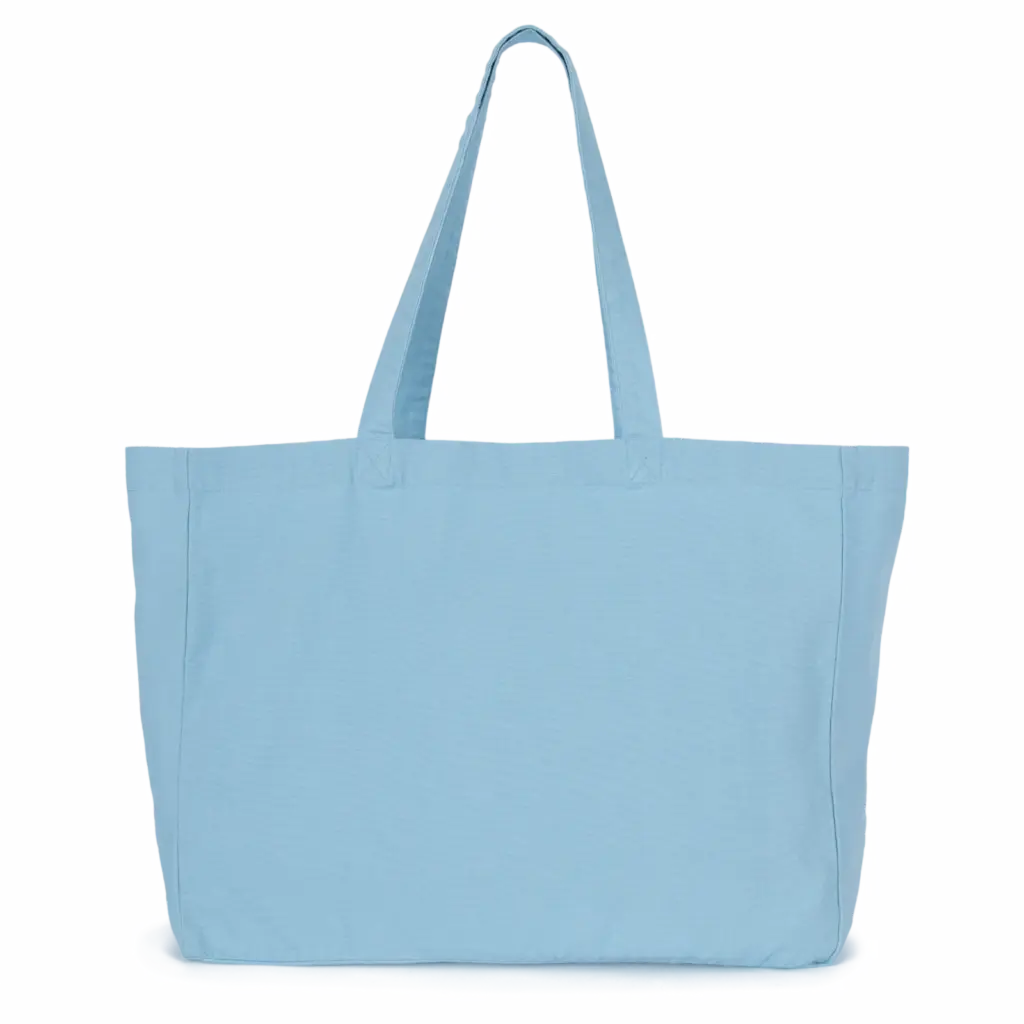 Grote 'evergreen' shopper, washed dream blue — productfoto 7