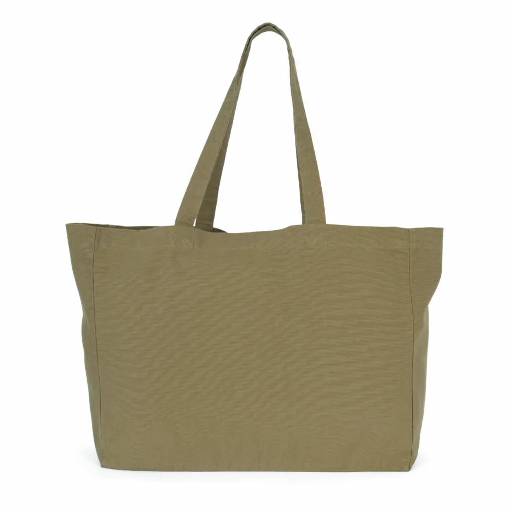 Grote 'evergreen' shopper, washed lichen green — productfoto 9