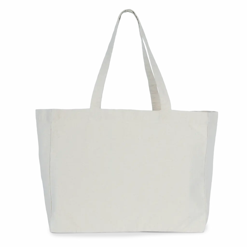 Grote 'evergreen' shopper, washed natural — productfoto 10