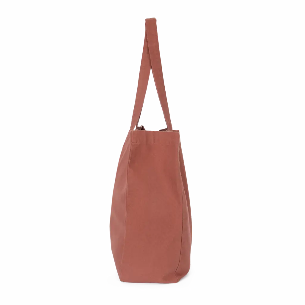 Grote 'evergreen' shopper, washed pink ochre — productfoto 14
